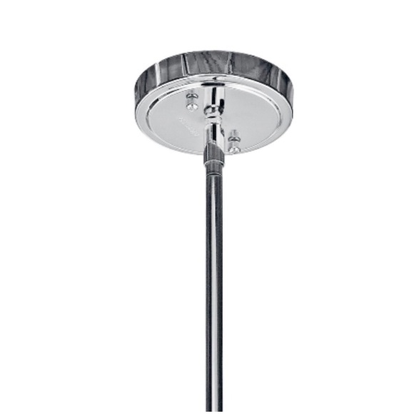 Chrome Modern/Contemporary Clear Glass Teardrop Chrome Pendant Light - Picture 6 of 13